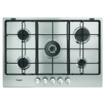 Whirlpool TKRL 751 IX K Stainless steel Da incasso 73 cm Gas 5 Fornello(i)