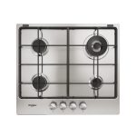 Whirlpool TGML 651 IX Stainless steel Da incasso 55 cm Gas 4 Fornello(i)