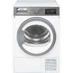 Smeg DHT83LIT-1 asciugatrice Libera installazione Caricamento frontale 8 kg A+++ Argento, Bianco