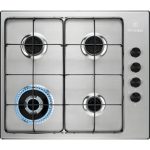 Electrolux EGS6414X piano cottura Stainless steel Da incasso 60 cm Gas 4 Fornello(i)