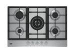 Beko HAW752C5SX Stainless steel Da incasso 75 cm Gas 5 Fornello(i)