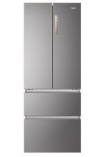 Haier HB17FPAAA frigorifero side-by-side Libera installazione 446 L E Platino, Stainless steel