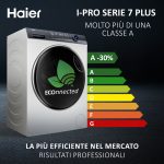 Haier I-Pro Series 7 Plus , Lavatrice, 11kg, Classe A-30%, 1400 giri, Bianco, HW110-B14979EU1IT