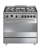 Smeg Concert BG91PX2 cucina Gas Stainless steel A+