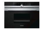 Siemens iQ700 CD634GAS0 forno a vapore Piccola Nero, Acciaio inossidabile Pulsanti, Manopola, Touch