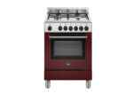 Bertazzoni La Germania Americana AMN664EVIV/24 cucina Elettrico Gas Borgogna, Acciaio inox A