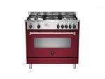 Bertazzoni La Germania Americana AMN965EVIT cucina Elettrico Gas Bordeaux, Acciaio inox A