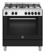 Bertazzoni La Germania Americana AMN855ECRV/24 Cucina Elettrico Gas Nero, Acciaio inox A